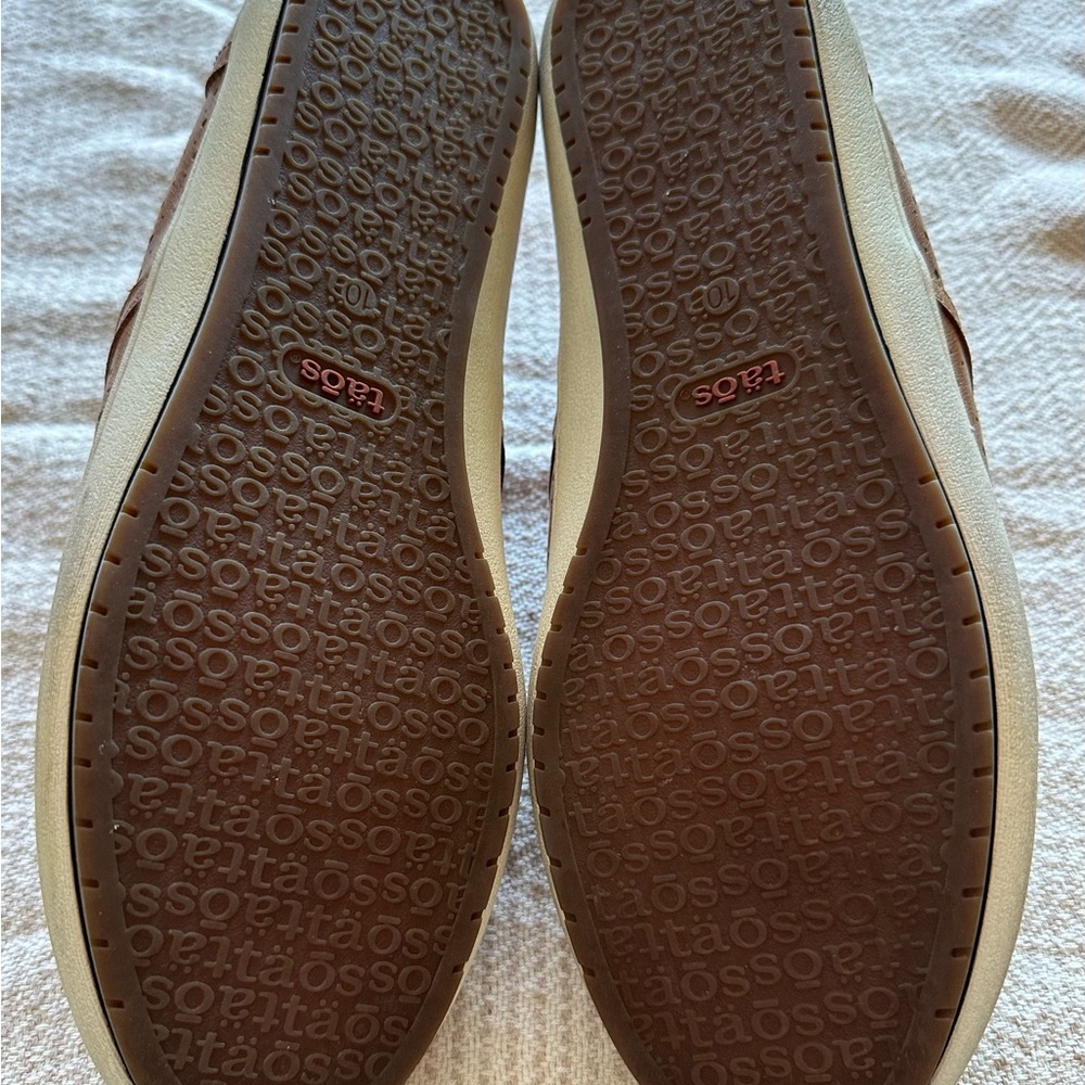Taos Tan Perforated Leather Slip-On Shoes - Picture 4 of 6